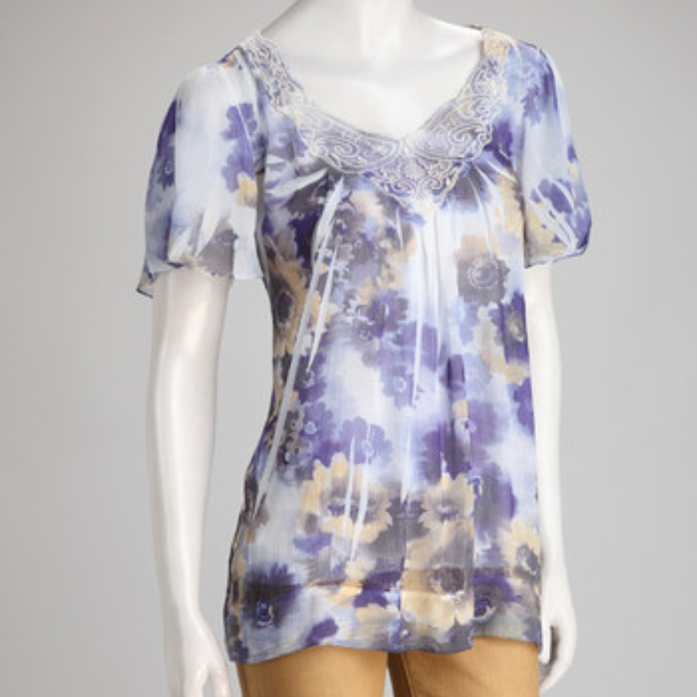 Simply Irresistible~Floral Sublimation Flutter Top